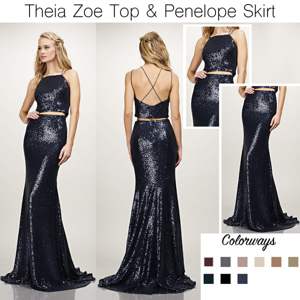 Theia Zoe Top & Penelope Skirt